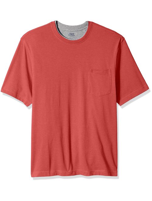 IZOD Men's Chatham Point Short Sleeve Solid Jersey T-Shirt with Pocket