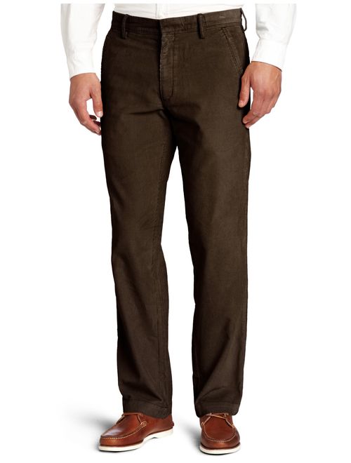 Haggar Men's Life Khaki Corduroy Plain-Front Chino Pant