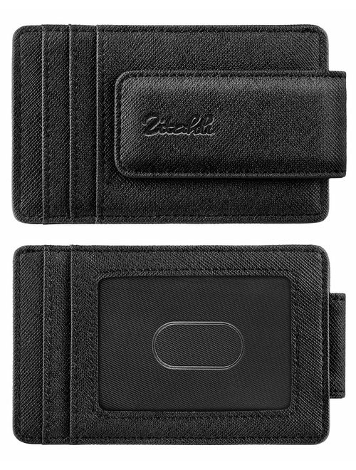 Money Clip Wallet For Men,Front Pocket Card Holder Slim Wallet With Strong Magnetic,RFID Blocking&Anti-magnetic