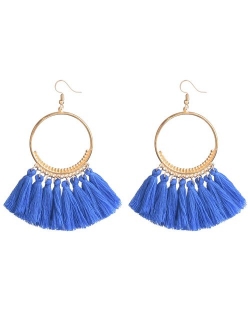 D EXCEED Fashionable Tassel Earrings Bib Gold Hoop Earrings Ethnic Tassel Dangle Earrings for Women