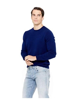 State Cashmere Men's Essential Crewneck Sweater 100% Pure Cashmere Classic Long Sleeve Pullover