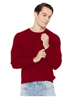 State Cashmere Men's Essential Crewneck Sweater 100% Pure Cashmere Classic Long Sleeve Pullover