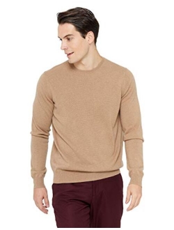 State Cashmere Men's Essential Crewneck Sweater 100% Pure Cashmere Classic Long Sleeve Pullover