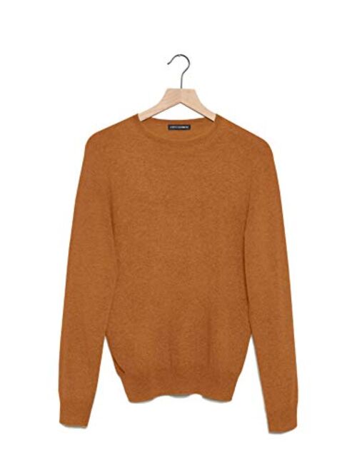 State Cashmere Men's Essential Crewneck Sweater 100% Pure Cashmere Classic Long Sleeve Pullover