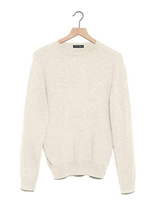 State Cashmere Men's Essential Crewneck Sweater 100% Pure Cashmere Classic Long Sleeve Pullover