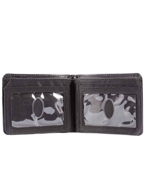 Big Skinny Men's L-Fold Passcase Leather Slim Wallet, Holds Up to 30 Cards