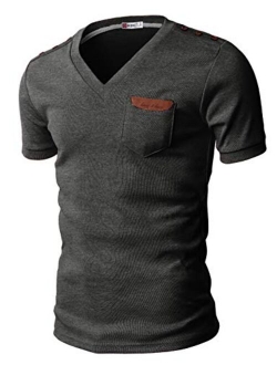 H2H Mens Casual Slim Fit T-Shirts Short Sleeve Basic Designed of Various Styles