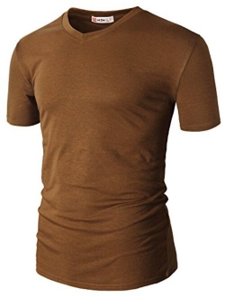 H2H Mens Casual Slim Fit T-Shirts Short Sleeve Basic Designed of Various Styles