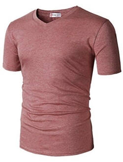 H2H Mens Casual Slim Fit T-Shirts Short Sleeve Basic Designed of Various Styles