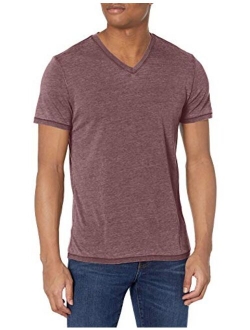 Men's Short Sleeve Venice Burnout V Neck Tee