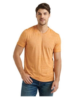 Men's Short Sleeve Venice Burnout V Neck Tee