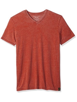 Men's Short Sleeve Venice Burnout V Neck Tee