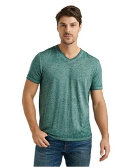 Men's Short Sleeve Venice Burnout V Neck Tee