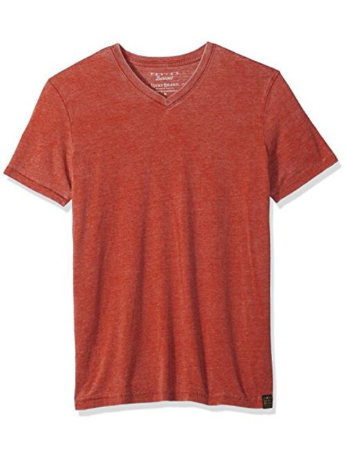 Lucky Brand Men's Short Sleeve Venice Burnout V Neck Tee