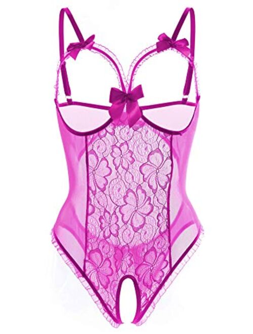 Lingerie for Women Sexy One-Piece Teddy Lingerie Bodysuit Lace Nightie