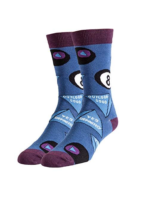 Oooh Yeah Men's Novelty Crew Socks, Funny Crazy Silly Casual Dress Cotton Socks