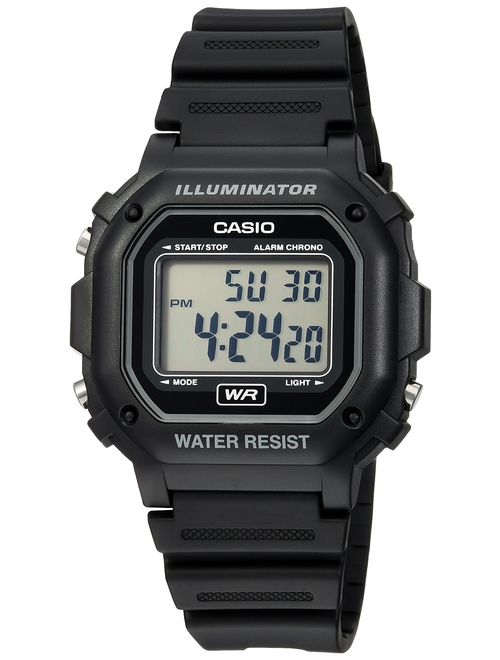 Casio Men's F108WH Illuminator Collection Black Resin Strap Digital Watch