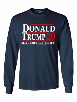 shop4ever Donald Trump 2020 Long Sleeve Shirt