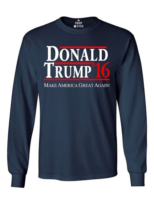 shop4ever Donald Trump 2020 Long Sleeve Shirt