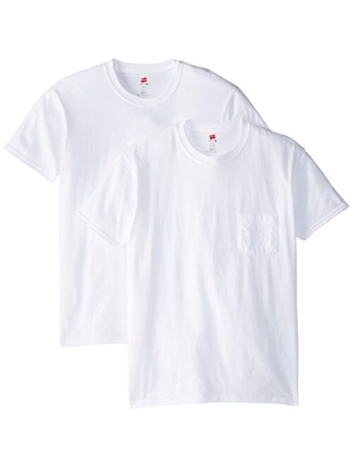 Hanes Men's Nano Premium Cotton Pocket T-Shirt (Pack of 2)