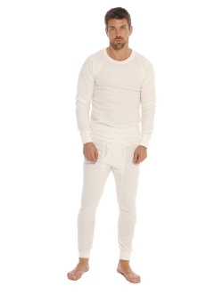 At The Buzzer Solid Winter Thermal Underwear Set for Men