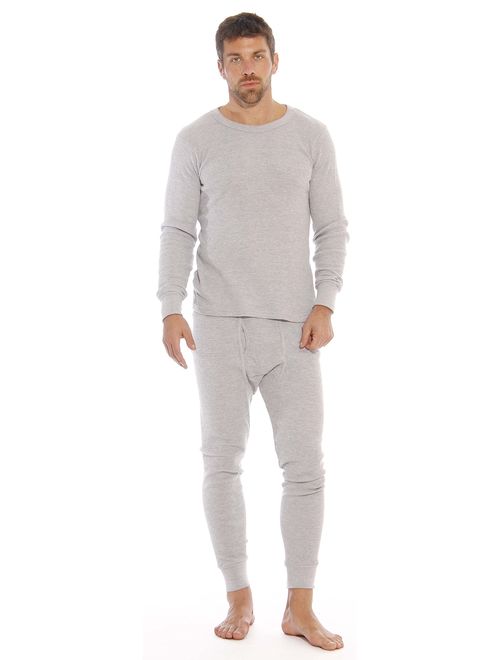 At The Buzzer Solid Winter Thermal Underwear Set for Men