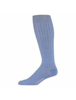 Boardroom Socks Men's Over the Calf Merino Wool Ribbed Dress Socks