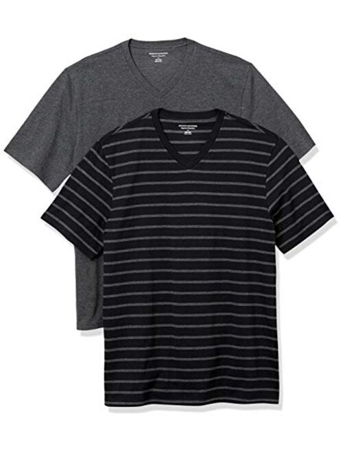 Amazon Essentials Men's 2-Pack Loose-fit V-Neck T-Shirt