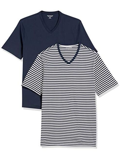 Amazon Essentials Men's 2-Pack Loose-fit V-Neck T-Shirt