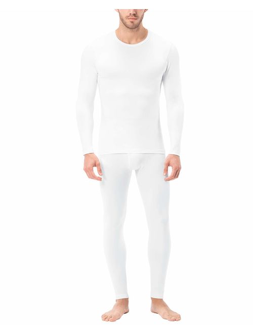 LAPASA Men's Thermal Underwear Long John Set Fleece Lined Base Layer Top and Bottom M11