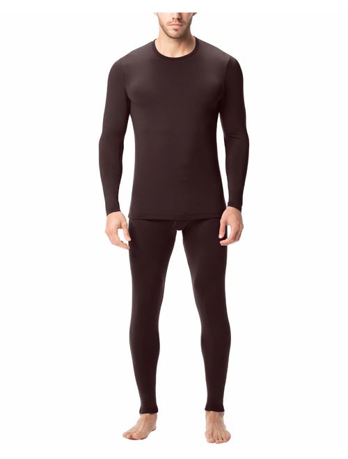 LAPASA Men's Thermal Underwear Long John Set Fleece Lined Base Layer Top and Bottom M11