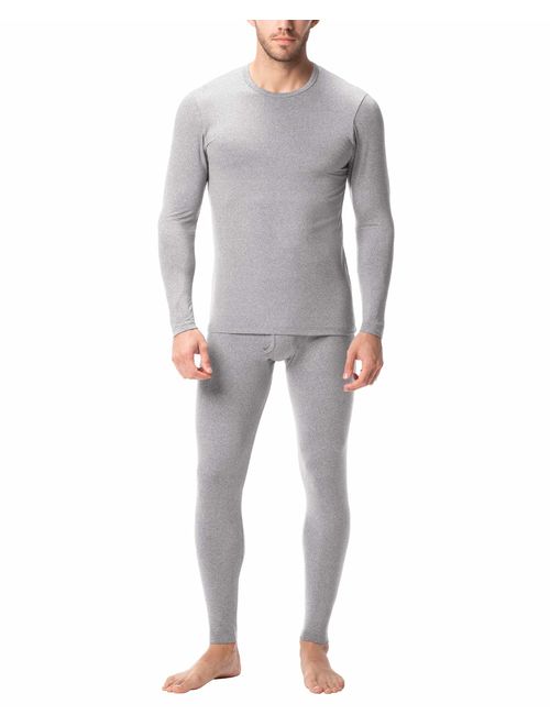 LAPASA Men's Thermal Underwear Long John Set Fleece Lined Base Layer Top and Bottom M11