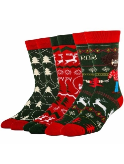 OoohYeah Men's Bob Ross Novelty Funny Socks Christmas