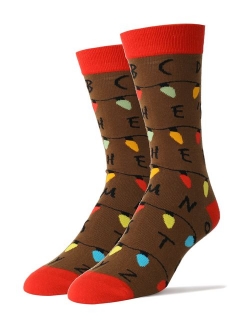 OoohYeah Men's Bob Ross Novelty Funny Socks Christmas