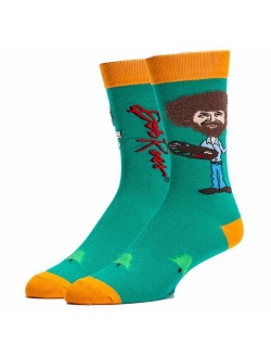 OoohYeah Men's Bob Ross Novelty Funny Socks Christmas