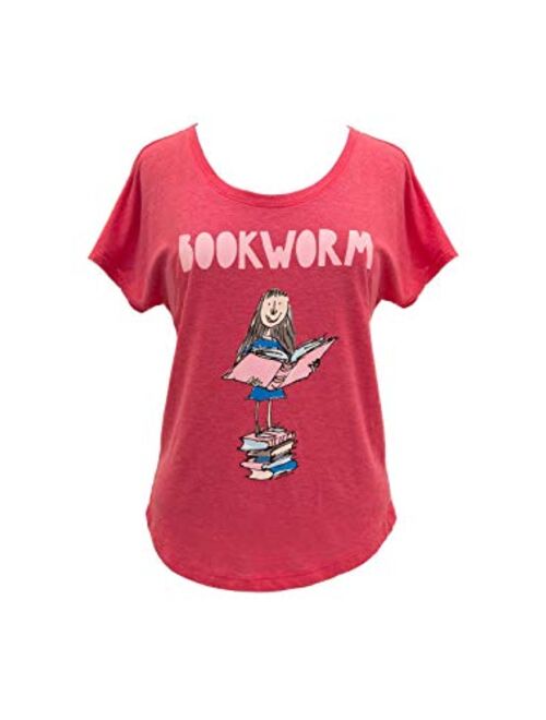 Out of Print Women's Literary and Book-Themed Dolman Sleeve Tee T-Shirt