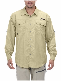 Little Donkey Andy Men's UPF 50+ UV Protection Shirt, Long Sleeve Fishing Shirt, Breathable and Fast Dry