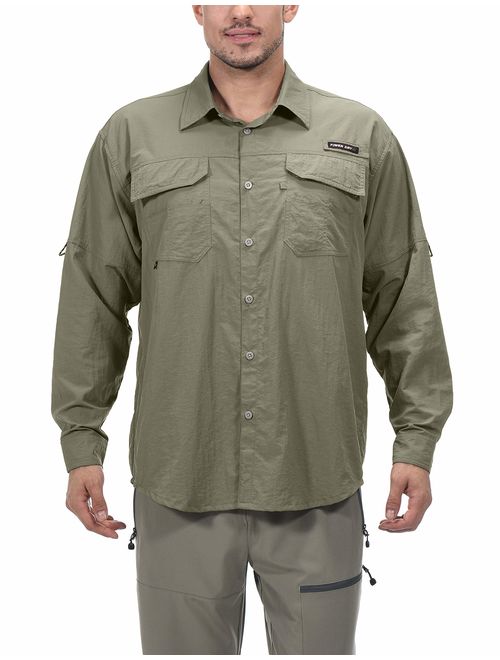 Little Donkey Andy Men's UPF 50+ UV Protection Shirt, Long Sleeve Fishing Shirt, Breathable and Fast Dry