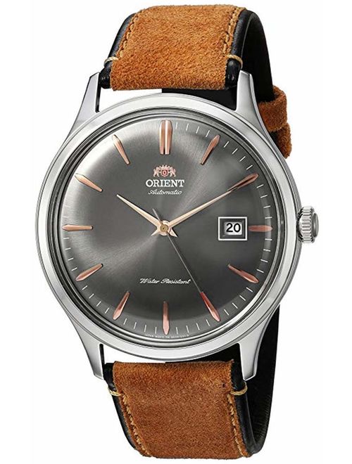 Orient 'Bambino Version IV' Japanese Automatic Stainless Steel and Leather Dress Watch