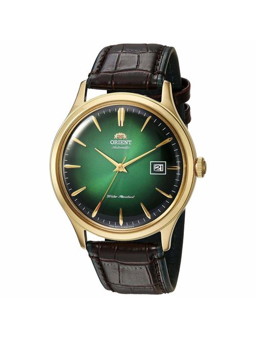 Orient 'Bambino Version IV' Japanese Automatic Stainless Steel and Leather Dress Watch