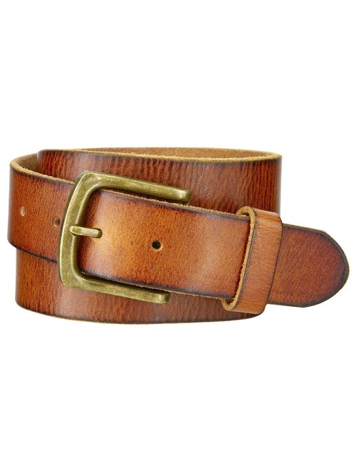 Morgan Men's Casual Jean Full Grain Leather Belt 1-1/2" Wide