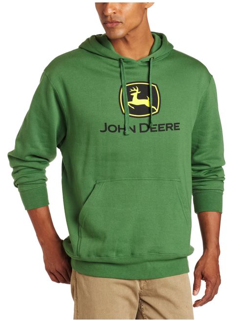 John Deere Men's Trademark Logo Core Hood Pullover Fleece