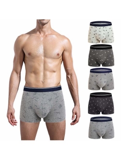 CSYER Mens Boxer Briefs Underwear Comfortable Cotton Breathable Tagless Short Leg Boxers Brief for Men Boys 5 Pack