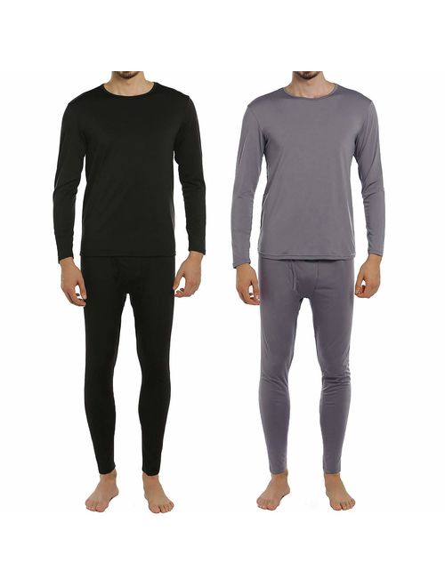 ViCherub Men's Thermal Underwear Set Fleece Lined Long Johns Winter Base Layer Top & Bottom 2 Sets for Men