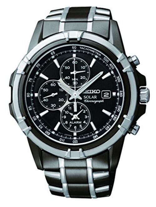 Seiko Men's SSC143 Stainless Steel Solar Watch with Link Bracelet