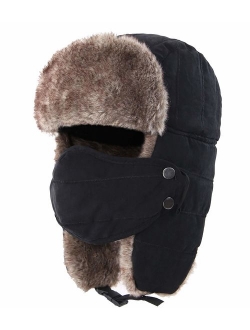 Connectyle Warm Trapper Hat Windproof Winter Russian Hats with Mask Ushanka Hat