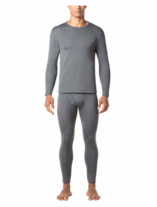 LAPASA Men's Heavyweight Thermal Underwear Long John Set Fleece Lined Base Layer Top and Bottom M24