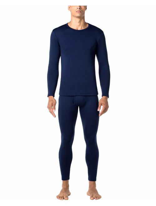 LAPASA Men's Heavyweight Thermal Underwear Long John Set Fleece Lined Base Layer Top and Bottom M24