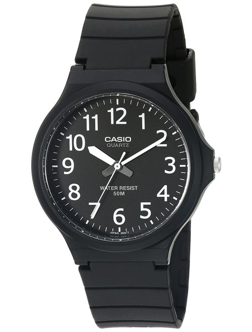 Casio Men's Classic Quartz Watch with Resin Strap, Black, 20.15 (Model: MW240-1BV)