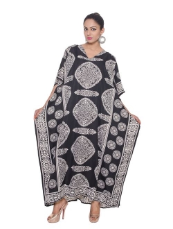 Goood Times Plus Size Kaftan Dress Tunic Long Maxi Kimono Caftan Gown Nightdress Beach Party Casual Dress